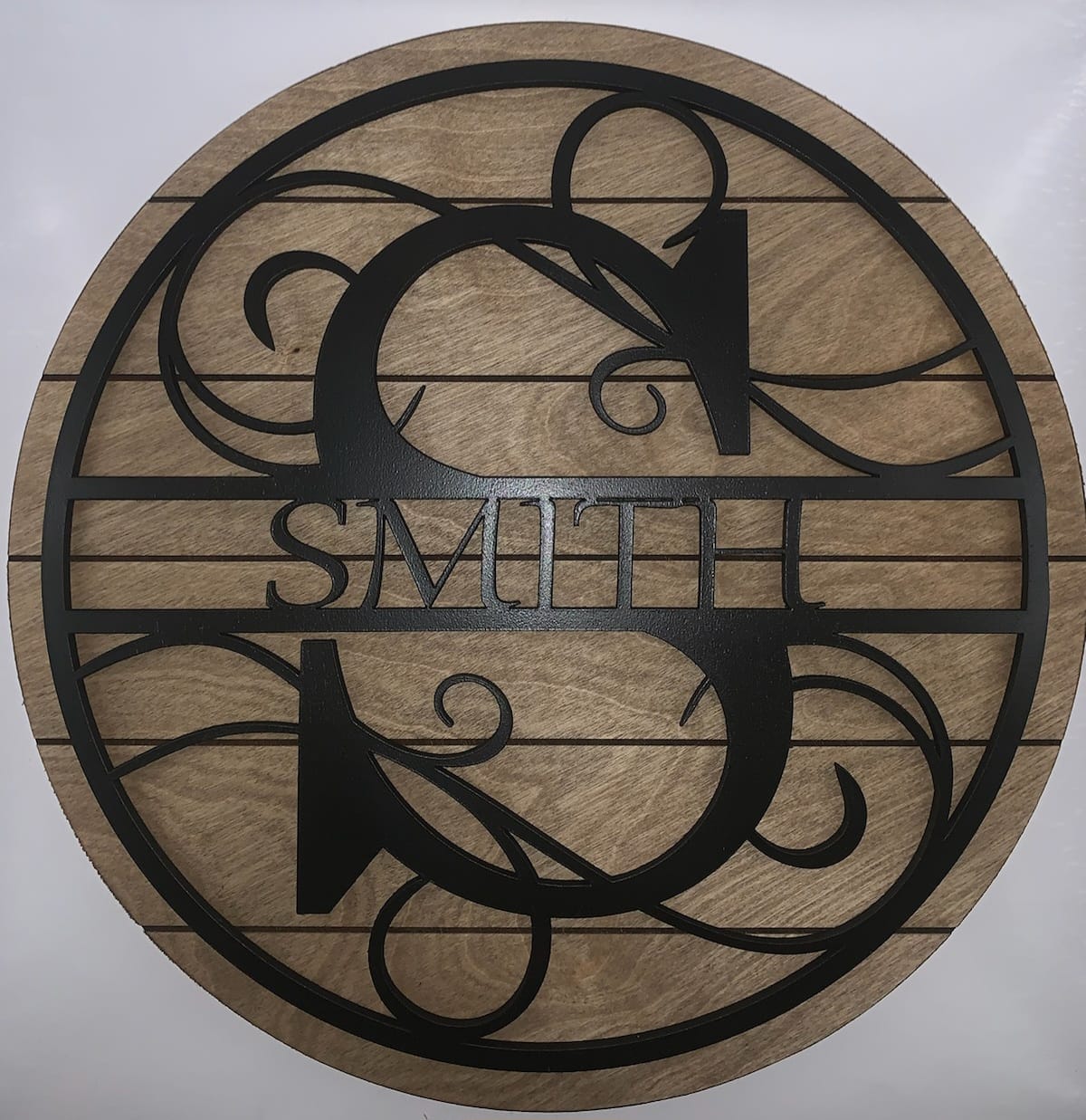 Round Sign w/ Monogram