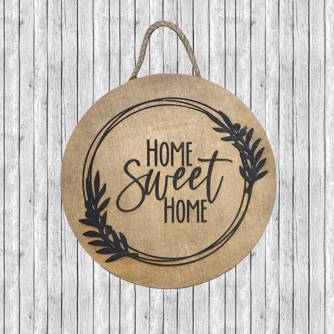 Home Sweet Home Round Sign