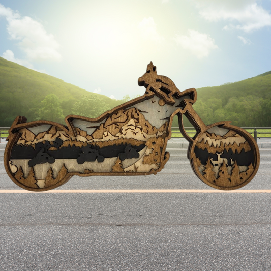 Motorcycle Multilayered Decor