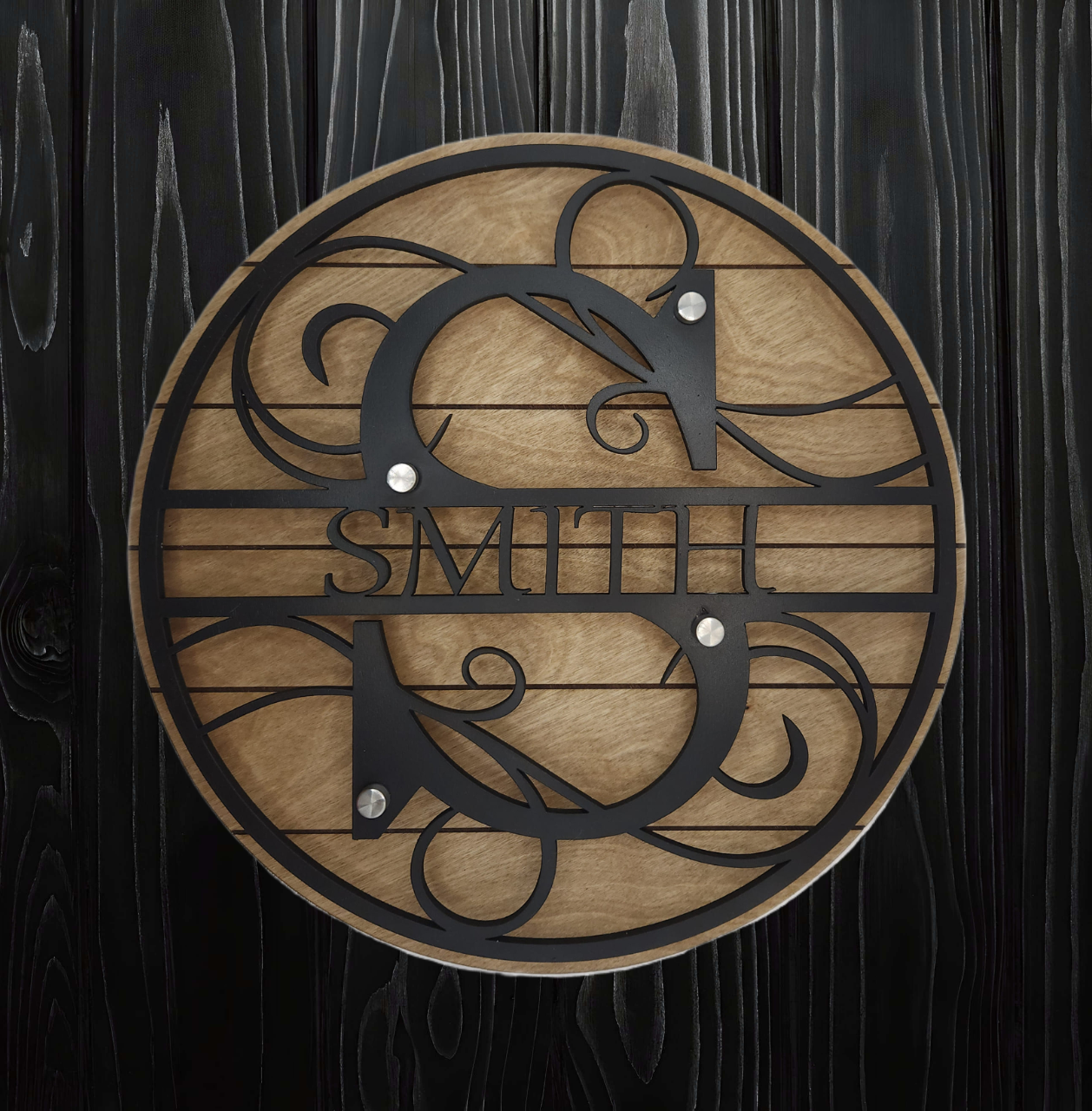 Round Sign w/ Monogram