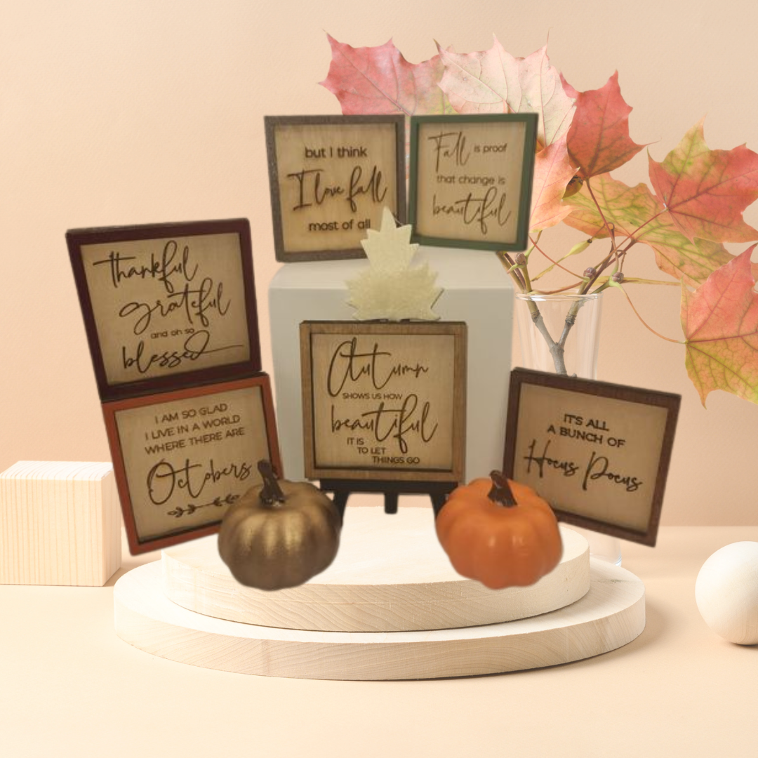 Mini Fall Signs (Set of 6)